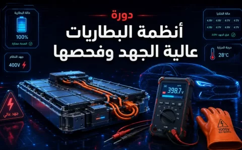 دورة أنظمة البطاريات عالية الجهد وفحصها بشهادة معتمدة
