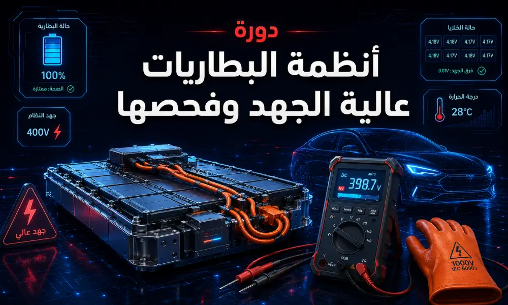دورة أنظمة البطاريات عالية الجهد وفحصها بشهادة معتمدة